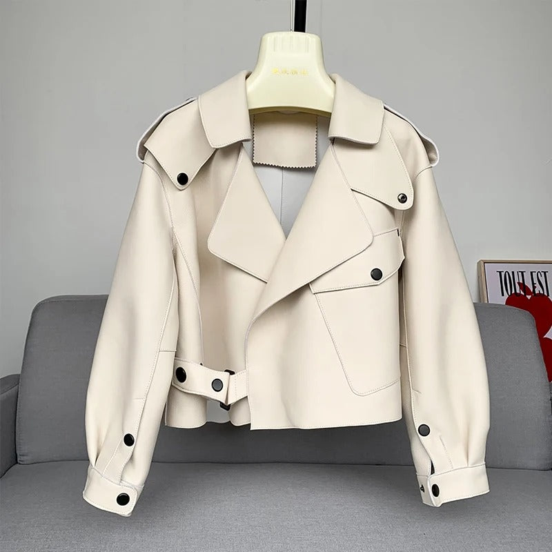 LEATHER TRENCH COAT
